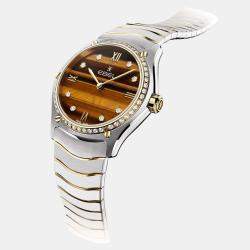 Ebel Brown Stainless Steel Sport Classic 1216560 Quartz Women's Wristwatch 29 mm
