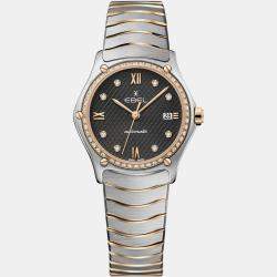 Ebel Black Stainless Steel Sport Classic 1216529 Quartz Women's Wristwatch 29mm