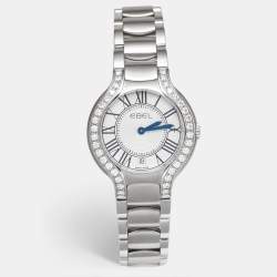 Ebel Silver Dial Stainless Steel Diamond Beluga 1216071 Women's Wristwatch 36.50 mm