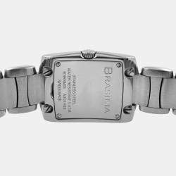 Pre Owned Ebel Brasilia E9976M2S Quartz Diamond Stainless Steel Women's Wristwatch 24 x 22 mm