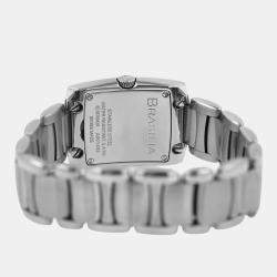 Pre Owned Ebel Brasilia E9976M2S Quartz Diamond Stainless Steel Women's Wristwatch 24 x 22 mm