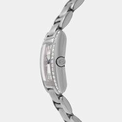 Pre Owned Ebel Brasilia E9976M2S Quartz Diamond Stainless Steel Women's Wristwatch 24 x 22 mm