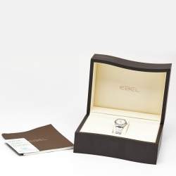 مملوكة مسبقًا Ebel Classic Sport 1216451A Mother Of Pearl Diamond Stainless Steel Women's Wristwatch 29 mm