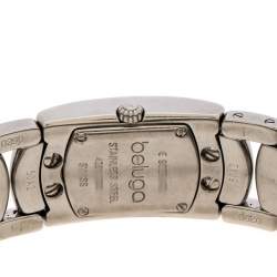 Pre Owned Ebel Mother of Pearl Stainless Steel Beluga Manchette E9057A21 Women's Wristwatch 19 mm