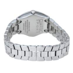 Pre Owned Ebel Mother Of Pearl Stainless Steel Diamond Classic Sport 1215983 Women's Wristwatch 27 mm
