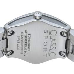 Pre Owned Ebel Mother Of Pearl Stainless Steel Diamond Classic Sport 1215983 Women's Wristwatch 27 mm