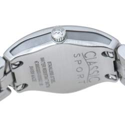 Pre Owned Ebel Mother Of Pearl Stainless Steel Diamond Classic Sport 1215983 Women's Wristwatch 27 mm