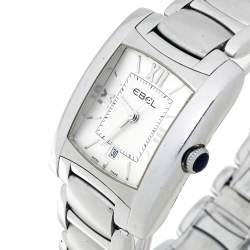 Pre Owned Ebel Silver Stainless Steel Brasilia E9257M32 Women's Wristwatch 27 mm