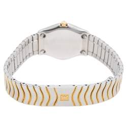 Pre Owned Ebel Grey 18k Yellow Gold Stainless Steel Sport Classique 183908 Women's Wristwatch 28 mm