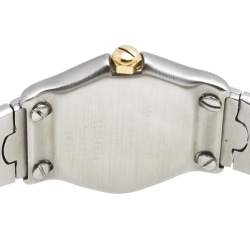 Pre Owned Ebel Grey 18k Yellow Gold Stainless Steel Classic Wave 166901 Women's Wristwatch 24 mm