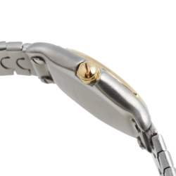 Pre Owned Ebel Grey 18k Yellow Gold Stainless Steel Classic Wave 166901 Women's Wristwatch 24 mm