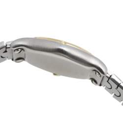 Pre Owned Ebel Grey 18k Yellow Gold Stainless Steel Classic Wave 166901 Women's Wristwatch 24 mm