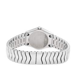 Pre Owned Ebel Mother of Pearl Diamond Stainless Steel Classic Wave E9090F24 Women's Wristwatch 28 mm