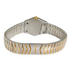 Pre Owned Ebel White 18K Yellow Gold And Stainless Steel Classic Wave 1157F11-1225 Women's Wristwatch 24 MM