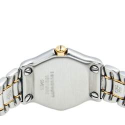 Pre Owned Ebel Black 18k Yellow Gold Stainless Steel Diamond 1057902 Women's wristwatch 24 mm 