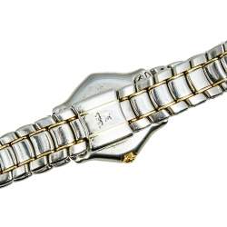 Pre Owned Ebel Black 18k Yellow Gold Stainless Steel Diamond 1057902 Women's wristwatch 24 mm 