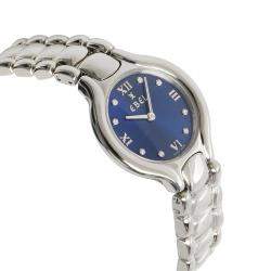 Pre Owned Ebel Blue Stainless Steel Beluga 9976411/4850 Women's Wristwatch 24.5 MM