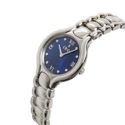 Pre Owned Ebel Blue Stainless Steel Beluga 9976411/4850 Women's Wristwatch 24.5 MM