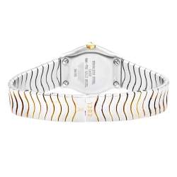Pre Owned Ebel Mother of Pearl 18k Yellow Gold Stainless Steel Classic Wave 1090121 Women's Wristwatch 27 mm