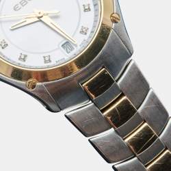 Pre Owned Ebel Mother Of Pearl 18K Yellow Gold Stainless Steel Classic Sport 1953Q21/99450 Women's Wristwatch 28 mm