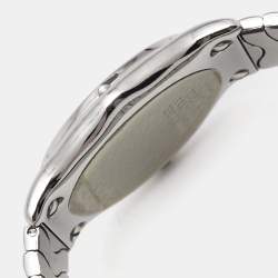 Pre Owned Ebel Grey Diamond Stainless Steel Sport Classic 9087132 Women's Wristwatch 33 mm 