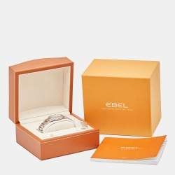 Pre Owned Ebel Mother of Pearl Diamond Stainless Steel Beluga Tonneau 9901G38 Women's Wristwatch 28 mm 