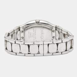 Pre Owned Ebel Mother of Pearl Diamond Stainless Steel Beluga Tonneau 9901G38 Women's Wristwatch 28 mm 