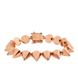 Eddie Borgo Rose Gold Tone Spiked Bracelet 