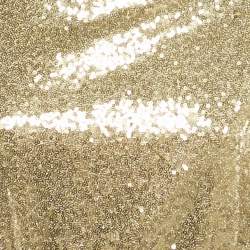 Pre Owned Edel'ine L'ee Gold Sequin Belted Pedernal Dress S
