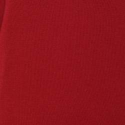 مملوكة مسبقًا Eileen Fisher Red Merino Wool Knit Full Sleeve Sweater XXL