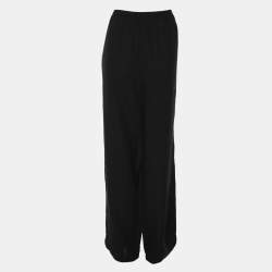 Pre Owned Eileen Fisher Black Linen Blend Straight Pants XXL