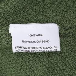 Pre Owned Eileen Fisher Green Knit Wool Cardigan XXL