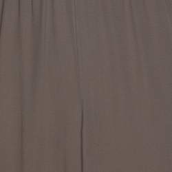 Pre Owned Eileen Fisher Grey Crepe Wide Leg Trousers XXL