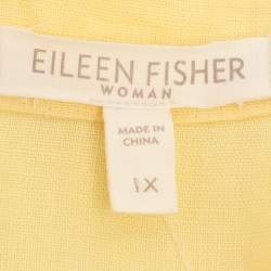 Pre Owned Eileen Fisher Yellow Organic Linen Shirt XXL