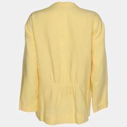 Pre Owned Eileen Fisher Yellow Organic Linen Shirt XXL