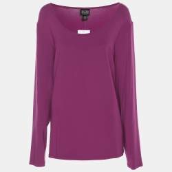 Pre Owned Eileen Fisher Pink Jersey Full Sleeve Top XXL