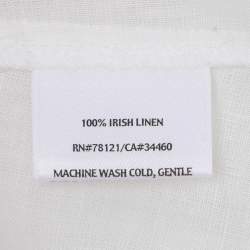 Pre Owned Eileen Fisher White Linen Belted Dress XXL
