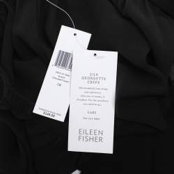 مملوكة مسبقًا بنطلون إيلين فيشر حرير أسود ضخم جدًا
