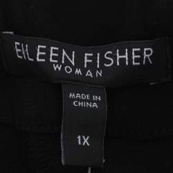 Pre Owned بنطلون إيلين فيشر حرير أسود ضخم جدًا