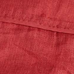 Pre Owned Eileen Fisher Red Linen Mid-Length Coat M