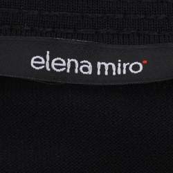 Pre Owned Elena Miro Black Jersey Paillettes Tops XL