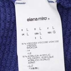 مملوكة مسبقًا Elena Miro Blue Knit Cardigan L
