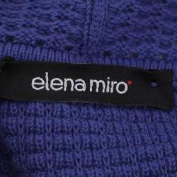 مملوكة مسبقًا Elena Miro Blue Knit Cardigan L