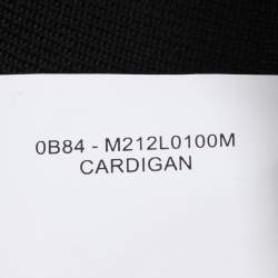 Pre Owned Elena Miro Black/White Knit Belted Cardigan XL