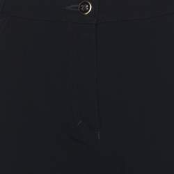 Pre Owned Elena Miro Navy Blue Jersey Wide Leg Trousers XL