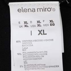 Pre Owned كاردَيغان إلينا ميرّو تريكَو أسود مُطّاط مَقاس كَبير جِدًا (إكسترا لارِج)