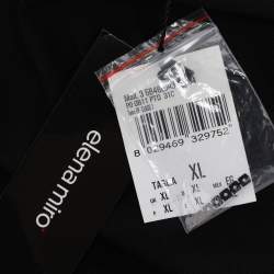 Pre Owned كاردَيغان إلينا ميرّو تريكَو أسود مُطّاط مَقاس كَبير جِدًا (إكسترا لارِج)