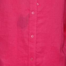 مملوكة مسبقًا Elena Miro Pink Ramie 3/4 Sleeve Shirt XL