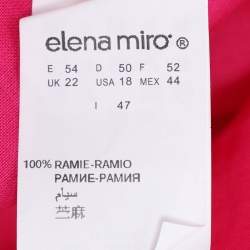 مملوكة مسبقًا Elena Miro Pink Ramie 3/4 Sleeve Shirt XL