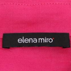 مملوكة مسبقًا Elena Miro Pink Ramie 3/4 Sleeve Shirt XL